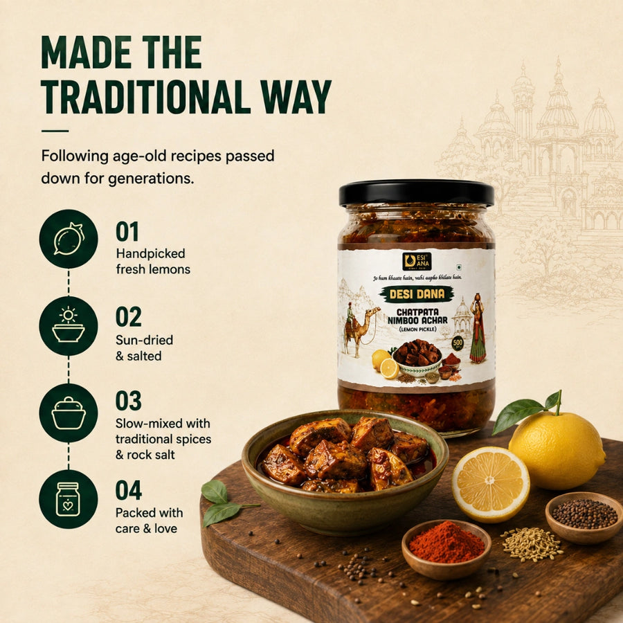 Rajasthani Khatta Meetha Lemon Pickle