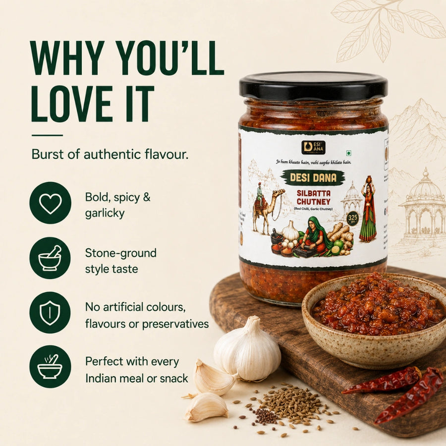Silbatta Red Chilli Garlic Chutney